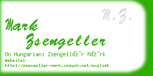 mark zsengeller business card